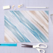 砂のビーチ海波抽象芸術水色 薄葉紙 (クラフト)