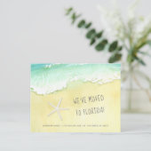 砂のビーチ海波私たちはフロリダに移動 案内ポストカード (スタンド正面)