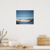 砂のビーチ(海カラー16x20) ポスター (キッチン)