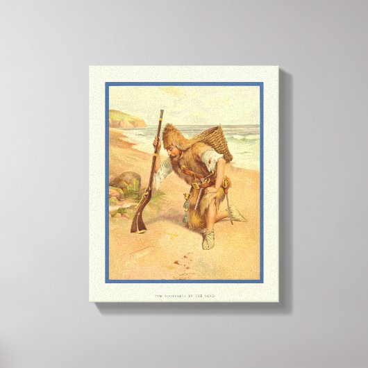 砂のフットプリント2 キャンバスプリント (正面)