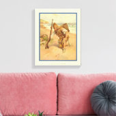 砂のフットプリント2 キャンバスプリント (インサイチュ (リビング))