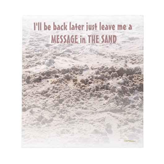 砂のメッセージ ノートパッド (正面)