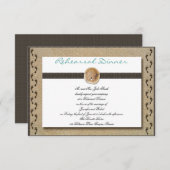 砂のリハーサルの足結婚跡 招待状 (正面/裏面)