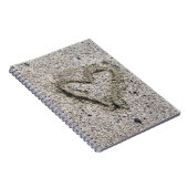 砂のロマンチックなハート ノートブック (右側)