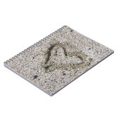 砂のロマンチックなハート ノートブック (左側)