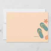 砂の上での結婚式のご案内 招待状 (裏面)