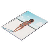 砂の上にビキニをかぶった女性 ノートブック (左側)