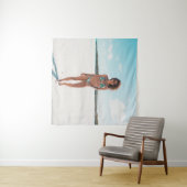 砂の上にビキニを立てている女性 タペストリー (インサイチュ(横))