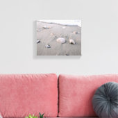 砂の上のシェル キャンバスプリント (インサイチュ (リビング))