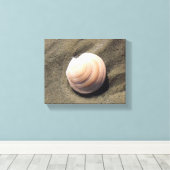 砂の上のシーシェル キャンバスプリント (インサイチュ (ウッドフロア))