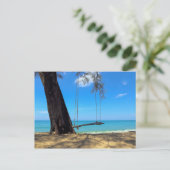 砂の上のスイングと木 ポストカード (スタンド正面)