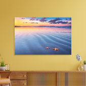 砂の上のヒトデ キャンバスプリント (インサイチュ (リビング))