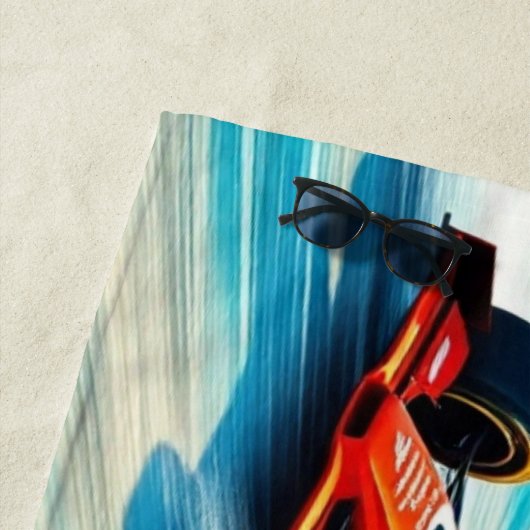 砂の上のレーシングカー名 ビーチタオル (インサイチュ)