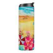 砂の上の夏の傘 タンブラー (回転左)