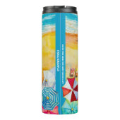 砂の上の夏の傘 タンブラー (裏面)