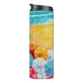 砂の上の夏の傘 タンブラー (回転右)