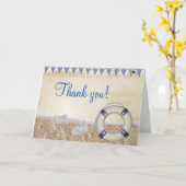 砂の上の救命具 カード (黄色い花)