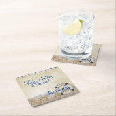 砂の上の救命具 スクエアペーパーコースター (インサイチュ)