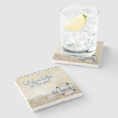 砂の上の救命具 ストーンコースター (横)