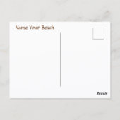 砂の上の足跡 キスのロマンチックビーチ ポストカード (裏面)