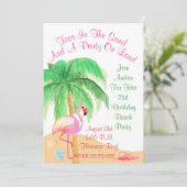 砂の上の足跡 フラミンゴパーティーの招待状 招待状 (スタンド正面)