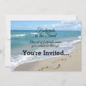 砂の上の足跡  inspirational クリスチャン 招待状 (正面)