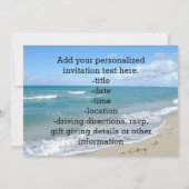 砂の上の足跡  inspirational クリスチャン 招待状 (裏面)