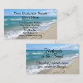 砂の上の足跡  inspirational Christian 名刺 (正面/裏面)