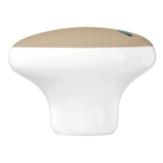 砂の上の青い指のヒトデ セラミックノブ (側面)