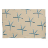 砂の上の青い指のヒトデ 枕カバー (正面左)