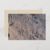 砂の丘のクレーンのカードの砂のトラック サンキューカード (正面/裏面)