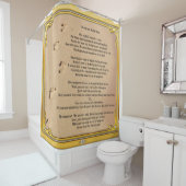 砂の中にカーテンの足跡をシャワーする  シャワーカーテン (インサイチュ)