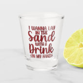 砂の中に一杯やろう ショットグラス (正面)