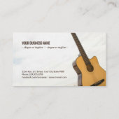 砂の中に立つアコースティックギター 名刺 (裏面)