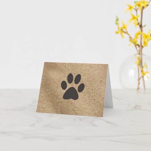 砂の中に足跡を付ける カード (黄色い花)