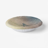 砂の中のオレンジヒトデとサーフィンのカスタマイズ ペーパーボウル (傾斜あり)