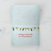 砂の中のクリスマスサンタスターフィッシュ カード (内部)