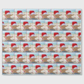 砂の中のクリスマスヒトデ ラッピングペーパー (フラット)