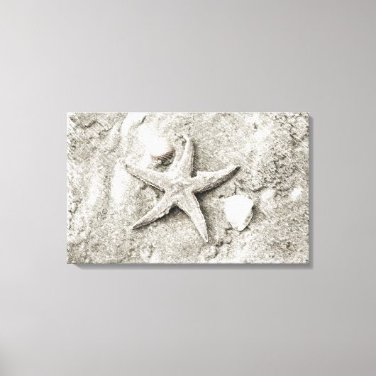 砂の中のスター キャンバスプリント (正面)
