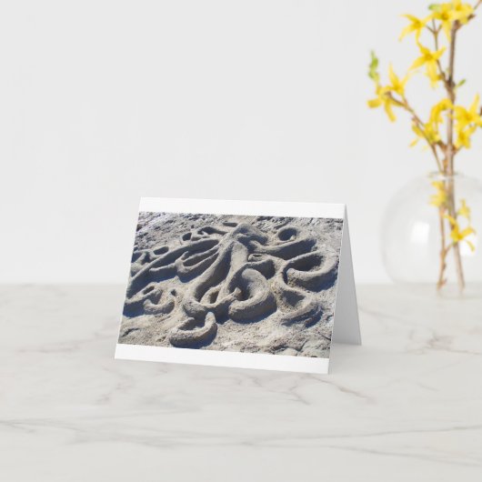 砂の中のタコ カード (黄色い花)