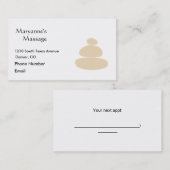 砂の中のマッサージストーンズシンプルスケッチ 予約カード (正面/裏面)