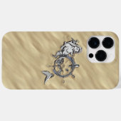 砂の中の人魚のような銀色のクロム Case-Mate iPhoneケース (裏面 (横))