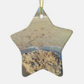 砂の中の水の円ビーチ、夏の時間 セラミックオーナメント (左)