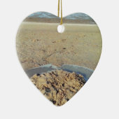 砂の中の水の円ビーチ、夏の時間 セラミックオーナメント (右)