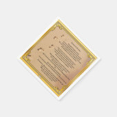 砂の中の紙のナプキンの足跡 スタンダードカクテルナプキン (角)