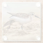 砂の中の美しい白鳥 ガラスコースター (裏面)