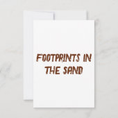 砂の中の足跡の祈りの言葉挨拶 カード (裏面)