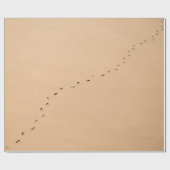 砂の中の足跡の航空写真 ラッピングペーパー (フラット)