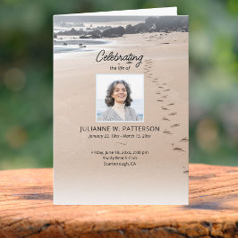 砂の中の足跡ビーチ写真お祝いの生活 プログラム