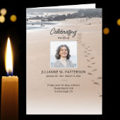 砂の中の足跡ビーチ写真お祝いの生活 プログラム